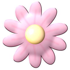 Fototapeta na wymiar flower pink 3D