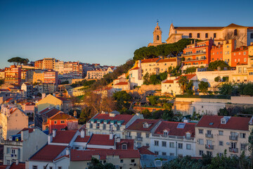 Image of Lisbon, Portugal during golden hour.