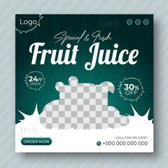 Fruit Juice Social Media Post design Template For Your Business