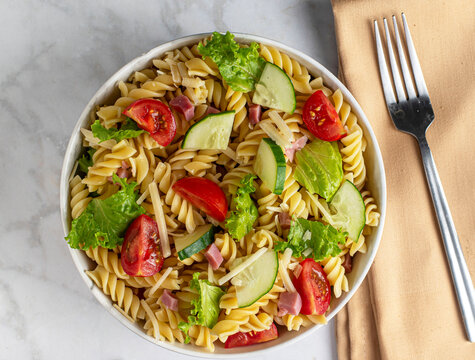 rotini  chopped salad  top with cheese