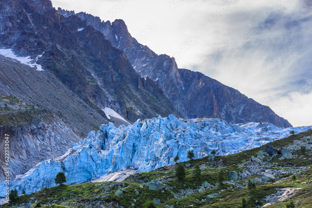 Canvas Prints argentiere glacier view, chamonix, mont blanc massif, alps, france