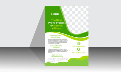 
modern Corporate flyer template design with Geometric shape.