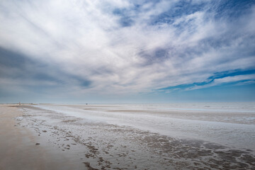 width with sand beach and sky