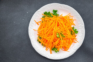 carrot salad fresh vegetable food meal food snack on the table copy space food background rustic top view