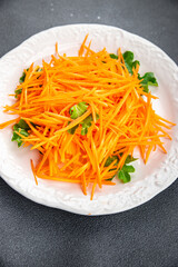 carrot salad fresh vegetable food meal food snack on the table copy space food background rustic top view