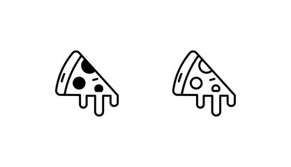 Pizza icon design with white background stock illustration