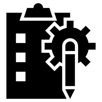 planing strategy business stratup gear solid glyph