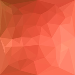 Obraz premium Low polygon style illustration of a light salmon abstract geometric background.