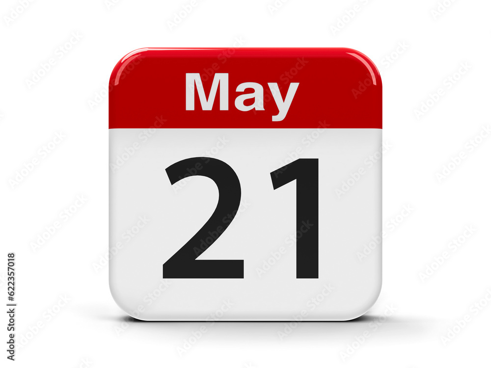 Poster calendar web button - the twenty first of may - world day for cultural diversity for dialogue and de