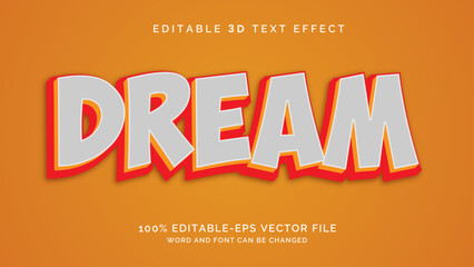 Editable Text Design Dream,3D Text Design