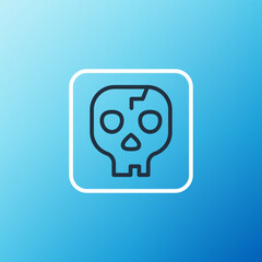 Line Archeology icon isolated on blue background. Colorful outline concept. Vector