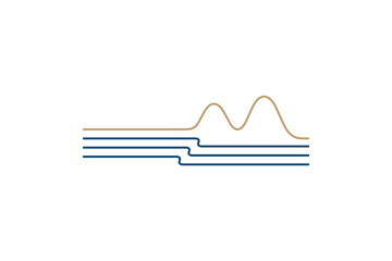 Mountain abstract line style logo