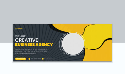 vector Creative corporate business marketing social media  cover banner design template