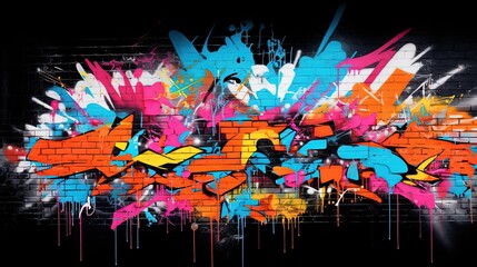 abstract background in funky grafitti art style, Generative Ai