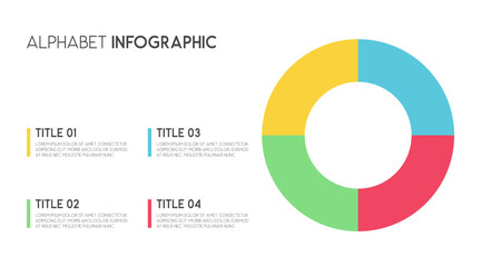 Letter O vector alphabet and other elements for infographics