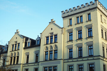 Fototapeta na wymiar Coburg Fassade ehemalige Bonbonfabrik Albrechtsplatz