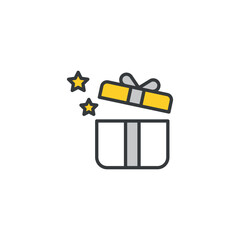 Fototapeta na wymiar Gift Box icon design with white background stock illustration
