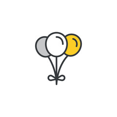 Balloons icon design with white background stock illustration