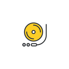 Vinyl icon design with white background stock illustration