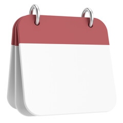 Empty calendar. 3D calendar. 3D illustration.