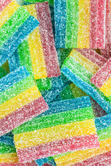 colorful fruit sugar gummy confectionery