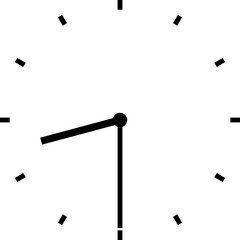 clock illustration at half past eight