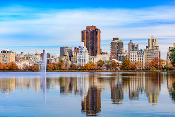 New York City at Central Park in the autumn.