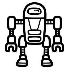 robot line icon style