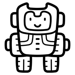 robot line icon style