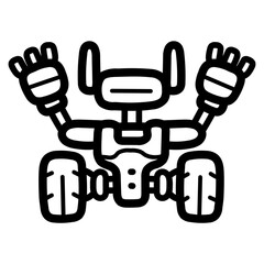 robot line icon style