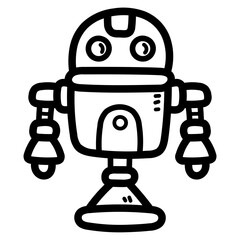 robot line icon style