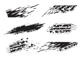 Zelfklevend Fotobehang Wrap Design For Car vectors. car stickers stripes. mud splash abstract template © MONTRI