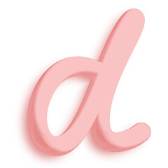 pink 3D doodle letter
