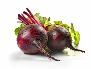 Red beet isolated on white background. Generative ai