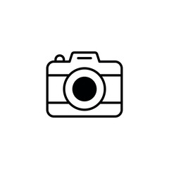 Camera icon design with white background stock illustration