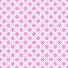 Fototapeta premium Pink baby seamless pattern with squares. Checkered tile pattern, pink and white wallpaper background.