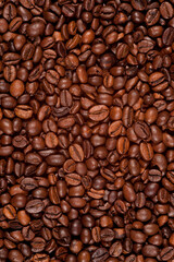 Fototapeta premium coffee beans background, food texture