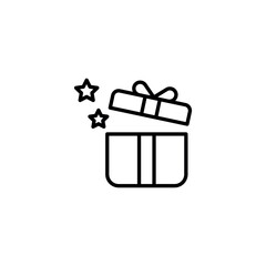 Gift Box icon design with white background stock illustration