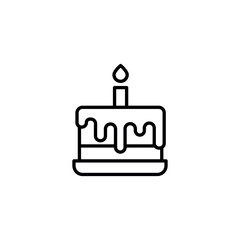 Cake icon design with white background stock illustration