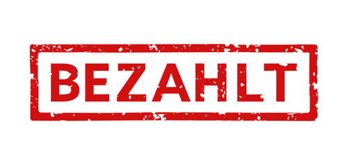 Paid stamp red vector 