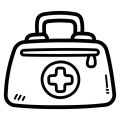 doctor bag line icon style