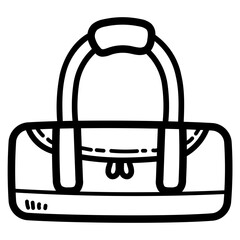 sport bag line icon style