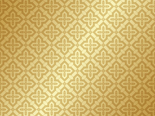 Fototapeta premium Thai art and asian style luxury pattern banner gold background