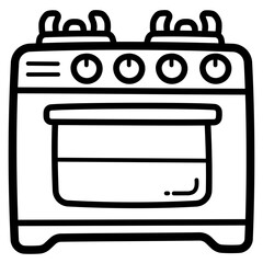 oven line icon style