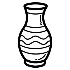 vase line icon style