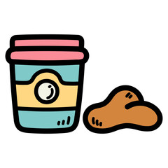 Molding clay filled outline icon style