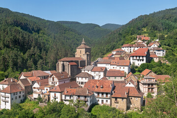 Obraz premium Uztarroz, Roncal Valley. Navarre Pyrenees