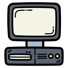 computer filled outline icon style