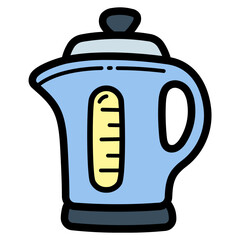 Obraz premium kettle filled outline icon style