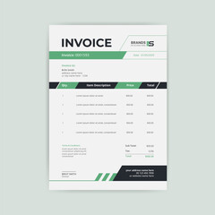 Professional creative simple Business and corporate modern invoice template design